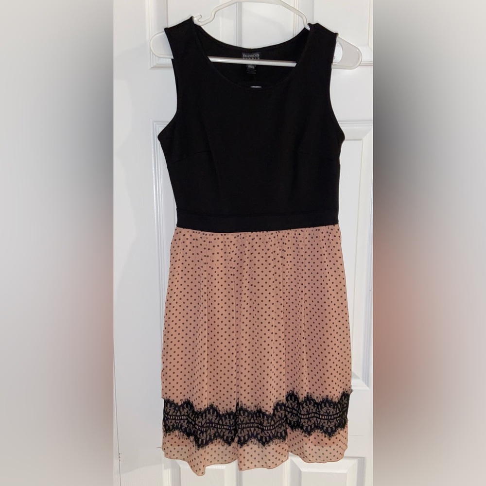 Enfocus Studio Black And Tan With Poka Dots And Cut Out Back, Size 6